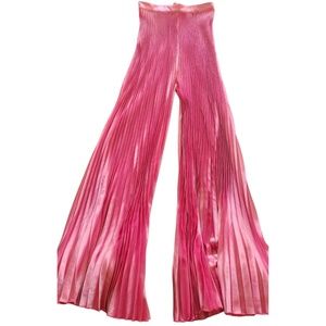 L'IDÉE | WOMAN CINEMA PLEAT BOTTOM PANT IN PINK PEARL (SIZE 6 - LIKE NEW)